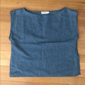 Oxnard cropped 100% cotton top